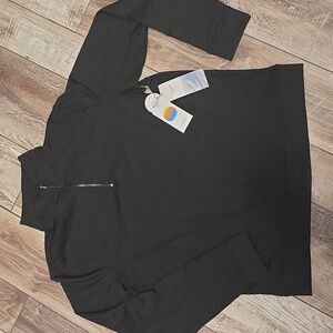 NWT Men's Vuori "Coronado Half Zip Long Sleeve Crew Neck Shirt" Black Heather XL